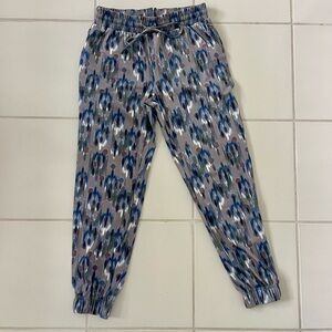 Women’s Printed Jogger Pants - Gray & Blue